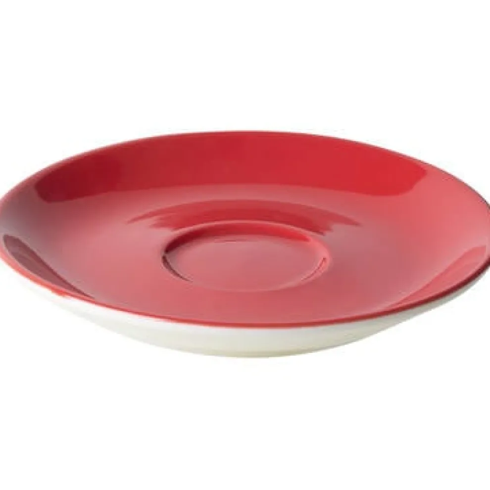 Cappuccinoschotel 15,5cm Rood Maastricht Porselein Bart Colour 531404
