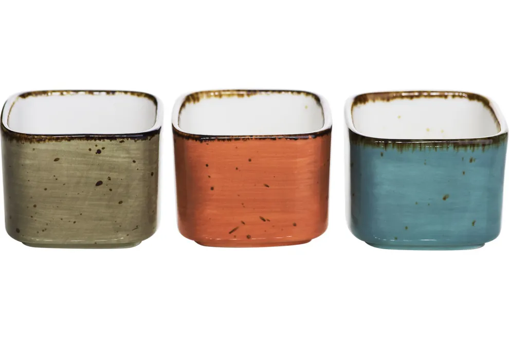 Cosy & Trendy Brisbane aperopotje 3 ass 5,8X5,8XH4,7CM (Blauw - Grijs - Oranje) 1480306