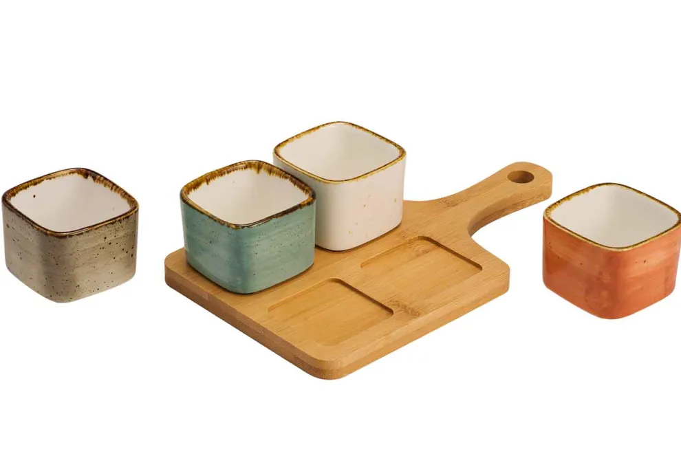 Cosy & Trendy Brisbane Mix aperoset 5 delig 22,7X13,7 X5CM - Potje 5.8X5.8XH4.7 - 1480004