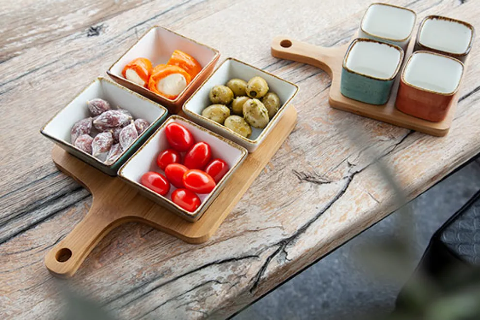 Cosy & Trendy Brisbane Mix aperoset 5 delig 22,7X13,7 X5CM - Potje 5.8X5.8XH4.7 - 1480004