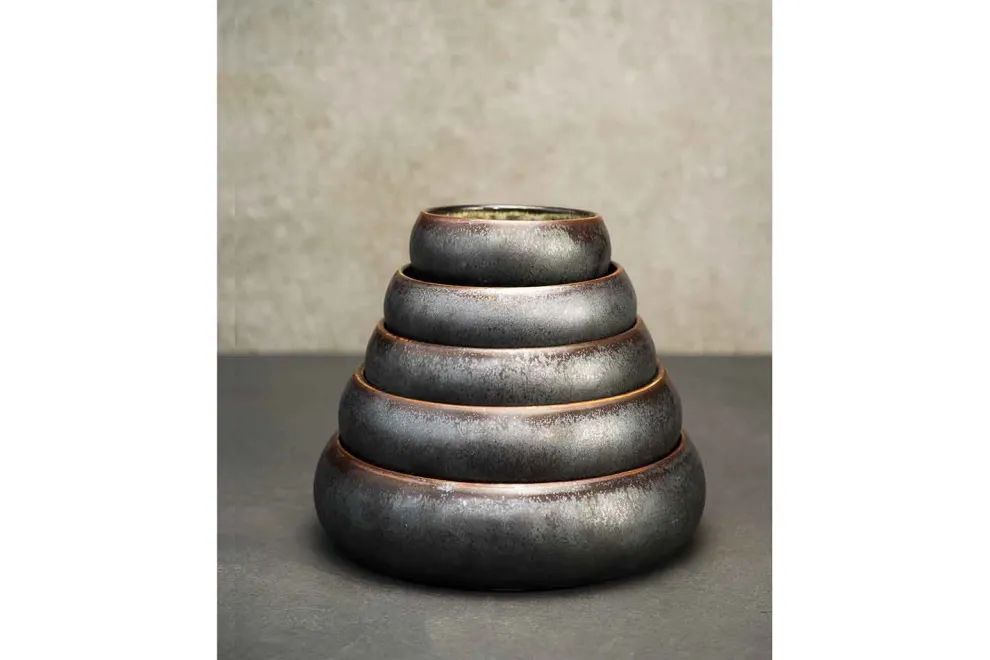 Cosy & Trendy Istra schaal Grijs-groen 20x5,7cm - 4673020