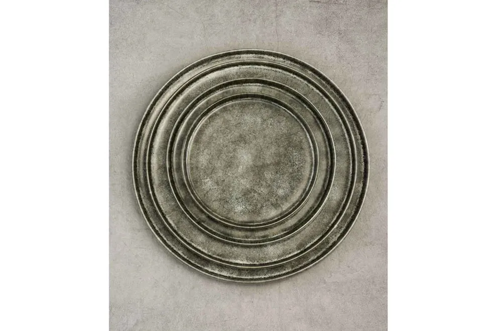 Cosy & Trendy Istra Dessertbord Grijs-Groen D17CM - 4673017