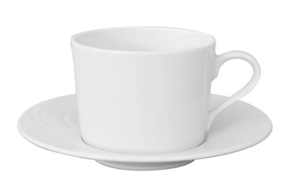 Koffie kop en schotel 24cl reliëf Waves Spal Porselanas 9222177