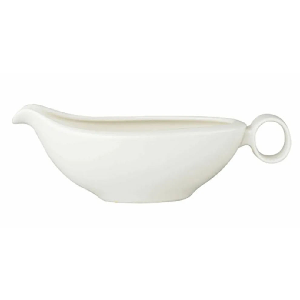 Maastricht Porselein Lux Sauskom met oor 25 cl 19,5 x 8,5 cm 072 Offwhite 525884