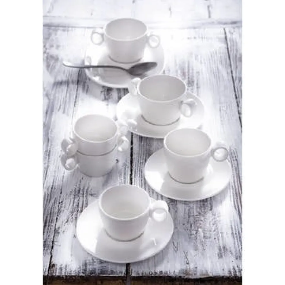 Maastricht Porselein Lux Soepkom schotel 18 cm 023 Offwhite 515722