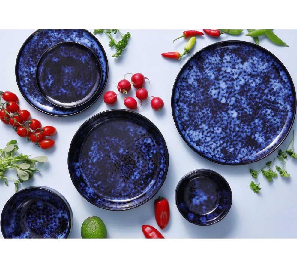 Palmer Bama Blue Bord 27 cm Blauw Stoneware 532694