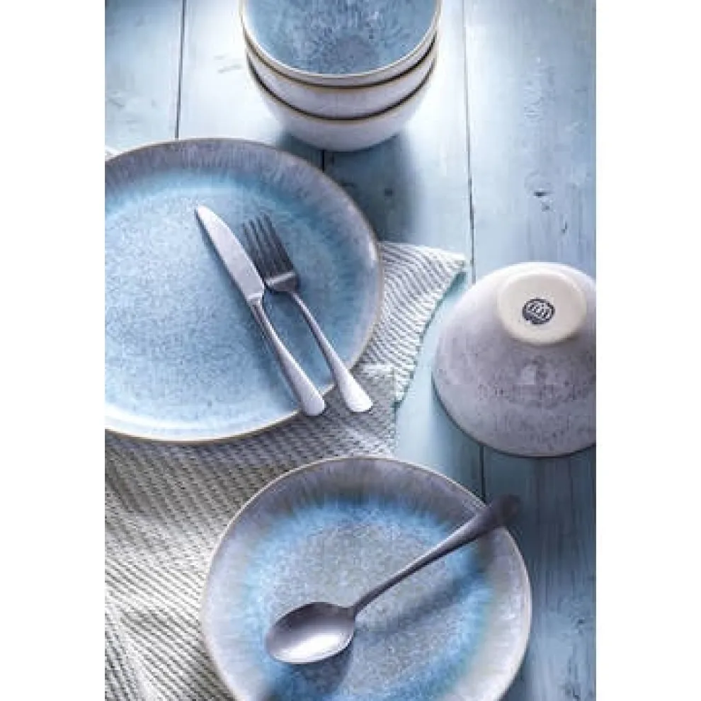 Palmer Light Blue Sea Kom 15 cm 80 cl Wit Blauw Stoneware 528405