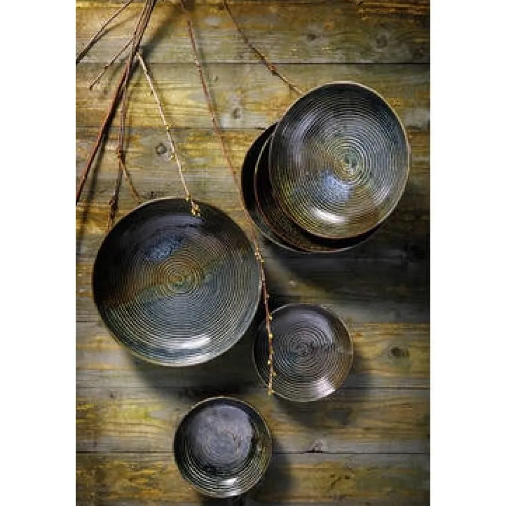 Palmer Metallic groen Bord Diep 15cm 530045