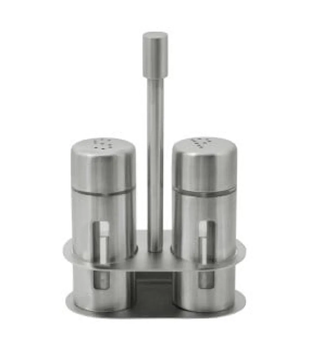 Peper-en zoutstel inox met venster 12460