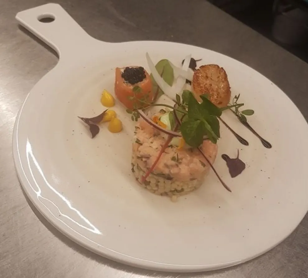 Schotel Spring beige/blauw 619919