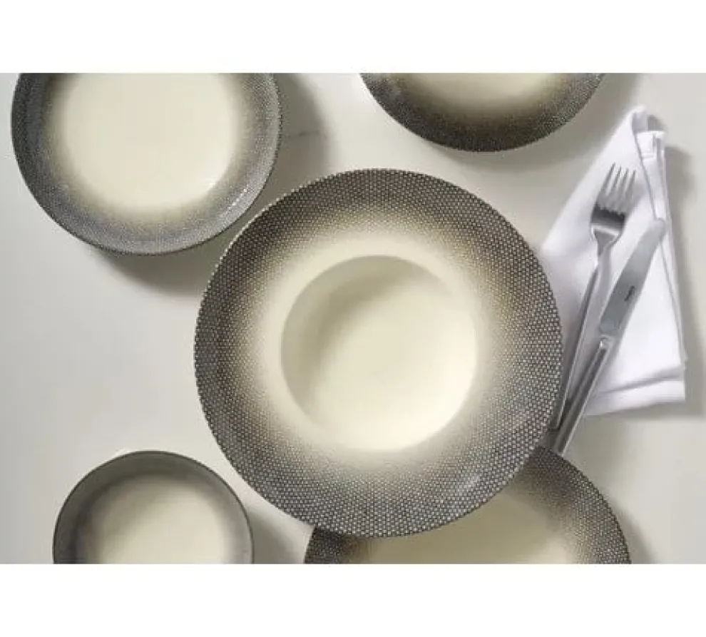 Serviesset Gural Touch 24 delig (6 personen) Grijs