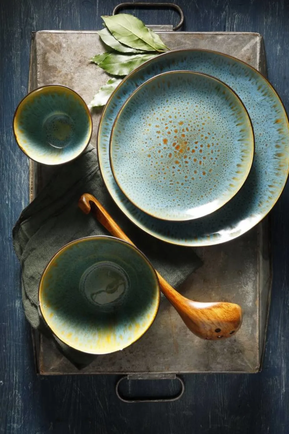 Serviesset Palmer Lotus Turquoise 16 delig (4 personen)