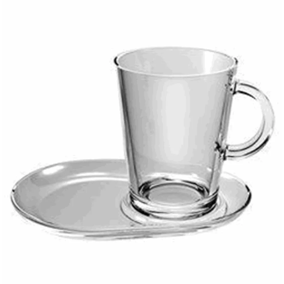 Thee kop en schotel groot Pasabahce Tribeca 40cl set 2 518646